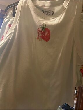 Hybrid Apparel  light gteen  mint color  Strawberry  shortcake, Graphic